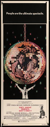 6p959 THEY SHOOT HORSES, DON'T THEY insert '70 Jane Fonda, Sydney Pollack, cool disco ball image!