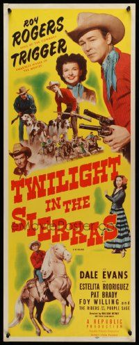 6p969 TWILIGHT IN THE SIERRAS insert R56 images of Roy Rogers riding Trigger & with Dale Evans!