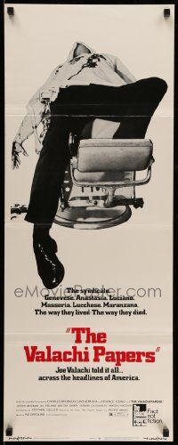 6p979 VALACHI PAPERS insert '72 directed by Terence Young, image of corpse in barber's chair!