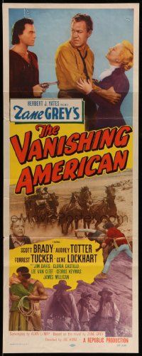 6p980 VANISHING AMERICAN insert '55 Zane Grey, Navajo Indian Scott Brady, Audrey Totter!
