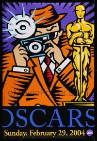 6r005 76TH ANNUAL ACADEMY AWARDS DS 1sh '04 great Burton Morris art of photographer & Oscar!