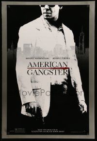 6r031 AMERICAN GANGSTER teaser DS 1sh '07 close-up of Russell Crowe, Ridley Scott directed!