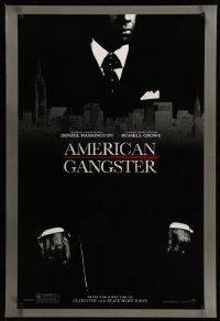 6r030 AMERICAN GANGSTER teaser DS 1sh '07 close-up of Denzel Washington, Ridley Scott directed!