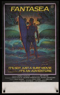 6r773 FANTASEA Aust special poster '79 cool Sharp artwork of surfer & ocean!