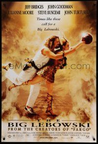 6r061 BIG LEBOWSKI 1sh '98 Coen Bros cult classic, Jeff Bridges bowling w/Julianne Moore!