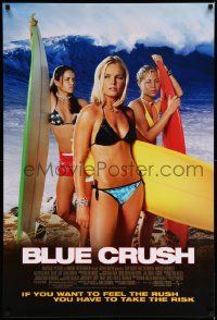 6r074 BLUE CRUSH 1sh '02 surfers Michelle Rodriguez, Kate Bosworth & Sanoe Lake in bikinis
