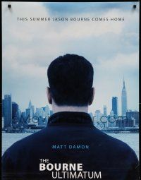 6r077 BOURNE ULTIMATUM teaser DS 1sh '07 cool image of Matt Damon as Jason Bourne!