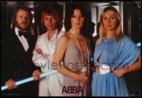 6r861 ABBA 27x39 Swedish commercial poster '79 wacky image of band w/one holding glowing rod!