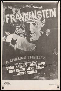 6r900 FRANKENSTEIN 16x24 commercial poster '71 art of Boris Karloff as the monster!