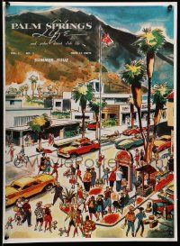 6r952 PALM SPRINGS LIFE 17x23 commercial poster '12 great tourist artwork from vintage magazine!