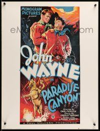6r954 PARADISE CANYON 19x25 commercial poster '78 big John Wayne, Marion Burns, Reed Howes!