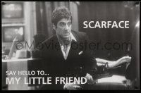 6r968 SCARFACE 22x34 commercial poster '80s Al Pacino with his little friend machine gun!