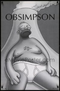 6r972 SIMPSONS 23x35 commercial poster '96 Homer in undies, Obsimpson, Calvin Klein parody!