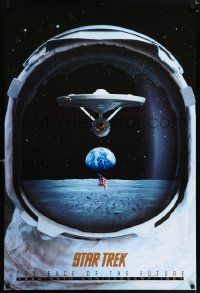 6r979 STAR TREK: THE FACE OF THE FUTURE 27x40 commercial poster '92 Enterprise in astronaut helmet