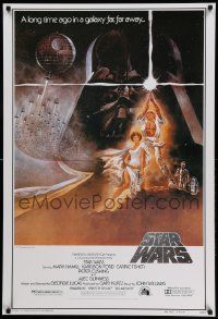 6r982 STAR WARS 27x40 German commercial poster '93 George Lucas classic, art by Tom Jung!