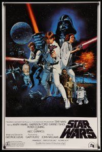 6r980 STAR WARS 24x36 commercial poster '77 Lucas, Tom William Chantrell, Portal Publications!
