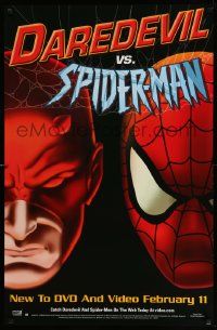 6r680 DAREDEVIL VS SPIDER-MAN 26x40 video poster '03 art of Marvel Comics superheroes!