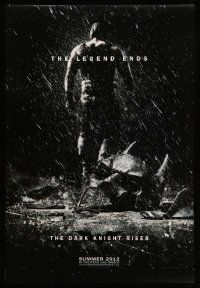 6r122 DARK KNIGHT RISES teaser DS 1sh '12 Tom Hardy as Bane, cool image of broken mask in the rain!