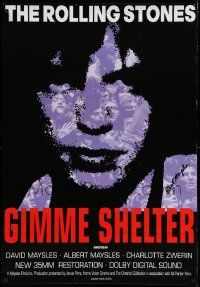 6r190 GIMME SHELTER signed 1sh R00 by Albert Maysles, Rolling Stones out of control concert!