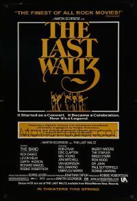 6r276 LAST WALTZ advance 1sh R02 Martin Scorsese, a rock concert that became a celebration!