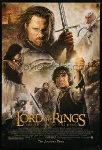 6r297 LORD OF THE RINGS: THE RETURN OF THE KING advance 1sh '03 Jackson, cast montage!