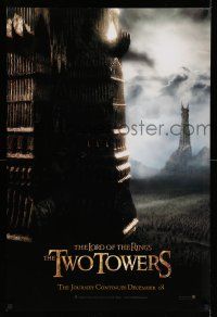 6r307 LORD OF THE RINGS: THE TWO TOWERS teaser DS 1sh '02 Peter Jackson & J.R.R. Tolkien epic!