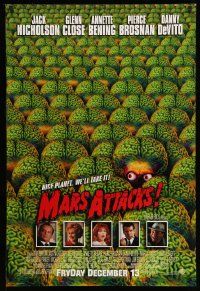6r323 MARS ATTACKS! int'l advance DS 1sh '96 directed by Tim Burton, great image of many aliens!