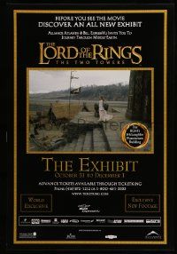 6r575 LORD OF THE RINGS: THE TWO TOWERS THE EXHIBIT 27x40 Canadian museum/art exhibition '02 cool!