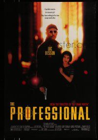 6r387 PROFESSIONAL 1sh '94 Luc Besson's Leon, Jean Reno with gun, young Natalie Portman!