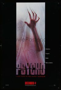 6r388 PSYCHO teaser DS 1sh '98 Hitchcock re-make, cool image of victim behind shower curtain!