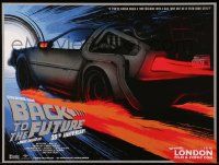 6r744 BACK TO THE FUTURE 18x24 English special '15 art of Delorean by Griffith, Comic Con!