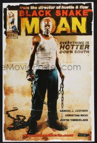 6r748 BLACK SNAKE MOAN 2-sided 13x20 special '07 Samuel L. Jackson & sexy Christina Ricci in chains