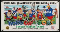 6r803 LOONEY TUNES 18x34 special '94 Taz, Bugs, Daffy & more on soccer football field!