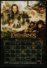 6r804 LORD OF THE RINGS TRILOGY 27x40 special '03 Peter Jackson, Tolkien, cool calendar image!