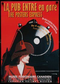 6r579 POSTERS EXPRESS 17x24 Canadian museum/art exhibition '90s art of woman in red dress & train!