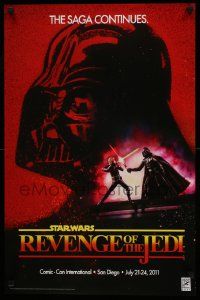 6r568 RETURN OF THE JEDI 2-sided 20x30 special poster 2011 Revenge of the Jedi, Drew art, Comic Con