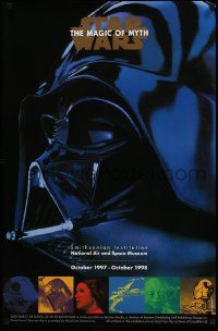 6r583 STAR WARS: THE MAGIC OF MYTH 23x35 museum/art exhibition '97 close-up of Darth Vader!