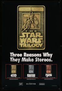 6r660 STAR WARS TRILOGY 24x36 music poster '97 Lucas, Empire Strikes Back, Return of the Jedi!