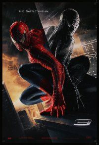6r438 SPIDER-MAN 3 teaser DS 1sh '07 Raimi, the battle within, Maguire in red/black suits, textured