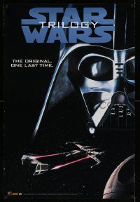 6r714 STAR WARS TRILOGY 27x40 video poster '97 Lucas, Empire Strikes Back, Return of the Jedi!