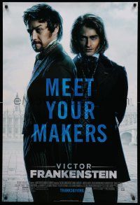 6r497 VICTOR FRANKENSTEIN style A advance DS 1sh '15 Radcliffe as Igor, McAvoy in the title role!