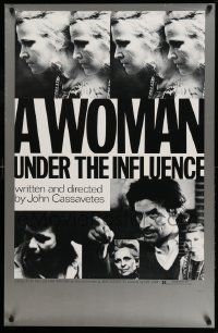6r515 WOMAN UNDER THE INFLUENCE 26x39 1sh '74 images of John Cassavetes, Peter Falk, Gena Rowlands!