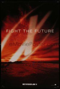 6r519 X-FILES style C teaser 1sh '98 David Duchovny, Gillian Anderson, Fight the Future!