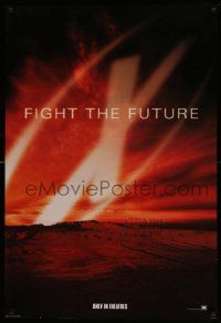 6r518 X-FILES style C int'l teaser DS 1sh '98 David Duchovny, Gillian Anderson, Fight the Future!