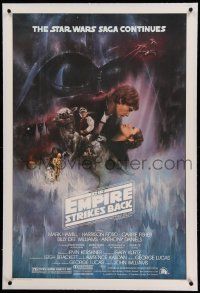 6s075 EMPIRE STRIKES BACK linen 1sh '80 classic Gone With The Wind style art by Roger Kastel