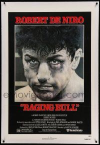 6s218 RAGING BULL linen 1sh '80 Martin Scorsese, classic Kunio Hagio art of boxer Robert De Niro!