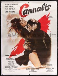 6t156 CANNABIS linen French 1p '70 marijuana drug movie, best sexy Georges Allard artwork!