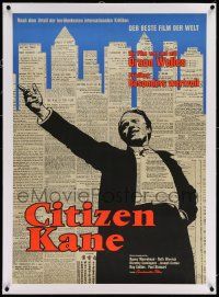 6t275 CITIZEN KANE linen German '62 Orson Welles classic, rare first release, newspaper background!