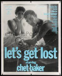 6t143 LET'S GET LOST linen Italian 40x50 '88 Bruce Weber, great image of Chet Baker with trumpet!