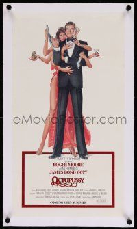 6t054 OCTOPUSSY linen 12x22 special '83 art of sexy Maud Adams & Moore as Bond by Goozee!